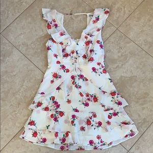 Express White Floral Dress